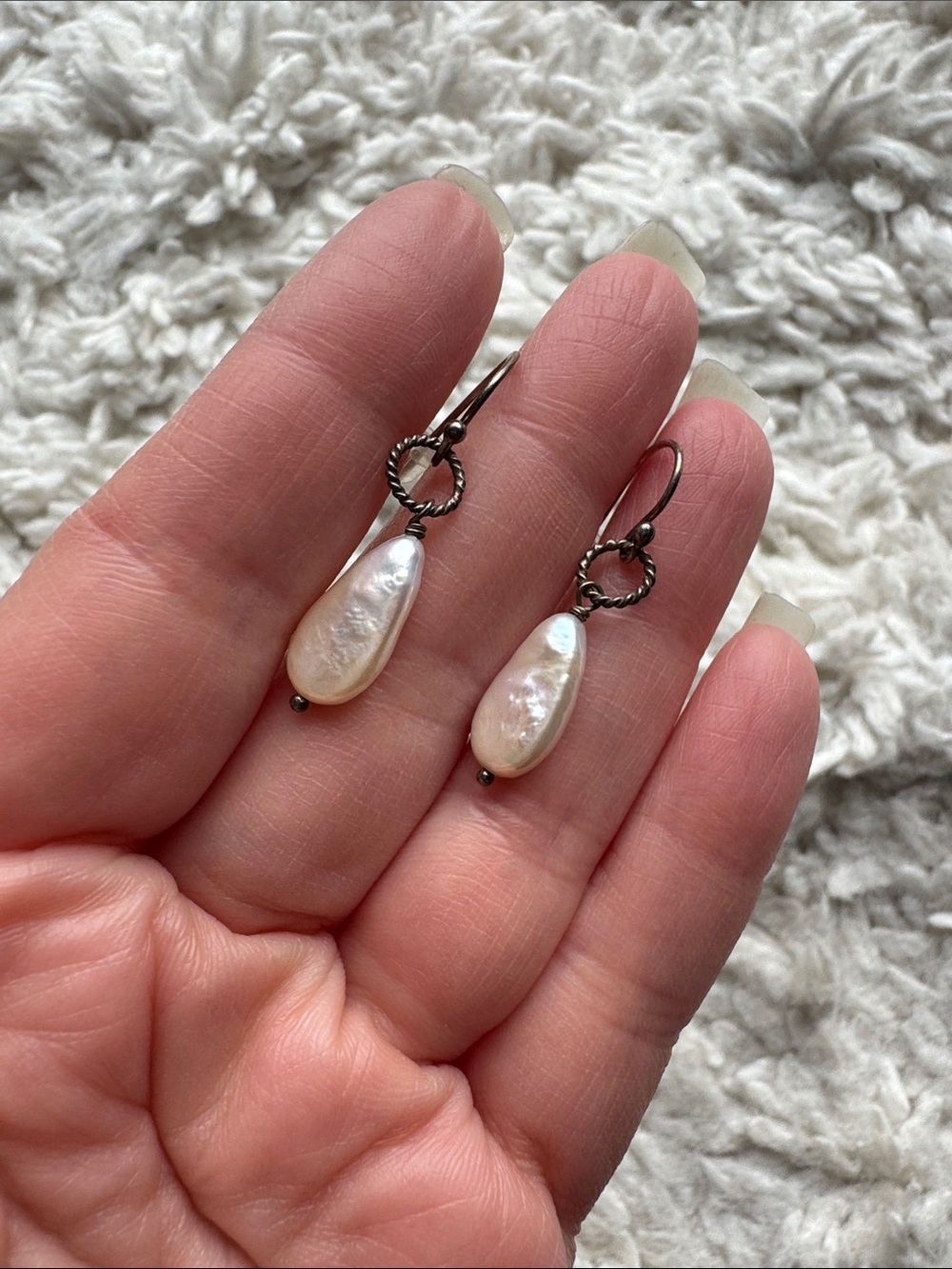 Sterling Silver Pearl Earrings